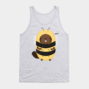 BEEaver, Cute Wholesome Beaver in a Bee costume Tank Top